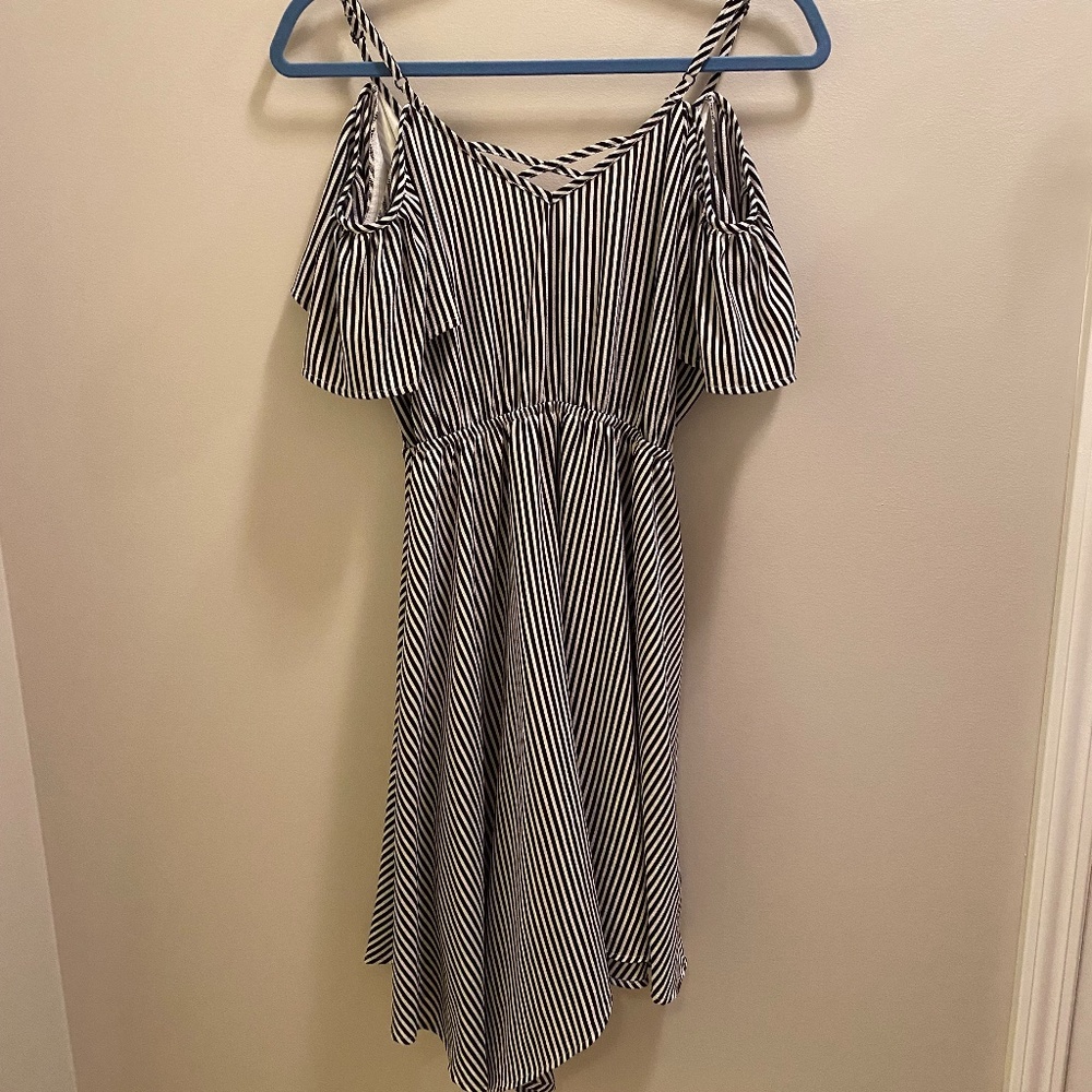 Black and White Striped Dress